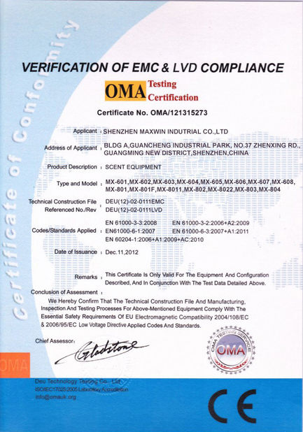 Китай Shenzhen Maxwin Industrial Co., Ltd. Сертификаты